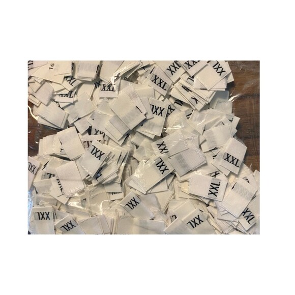 Clothes size labels/ garment tags - Picture 1 of 8